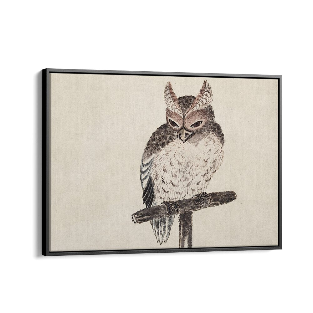 OWL FROM ALBUM OF SKETCHES (1814) BY KATSUSHIKA HOKUSAI, JAPANESE PAINTINGS