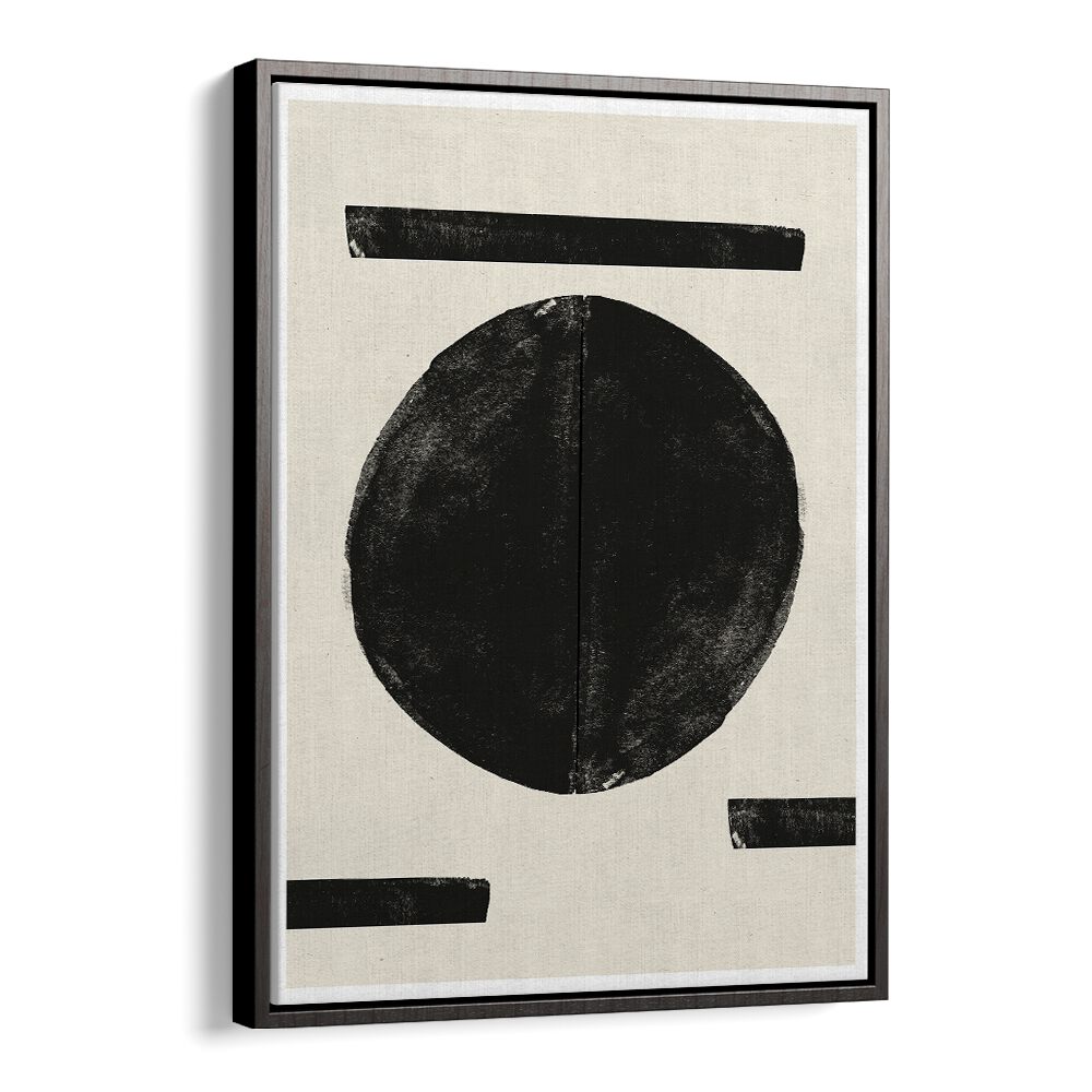Stylish ZEN NR4 Geometric Art Prints featuring bold black shapes, perfect for modern decor in any space.