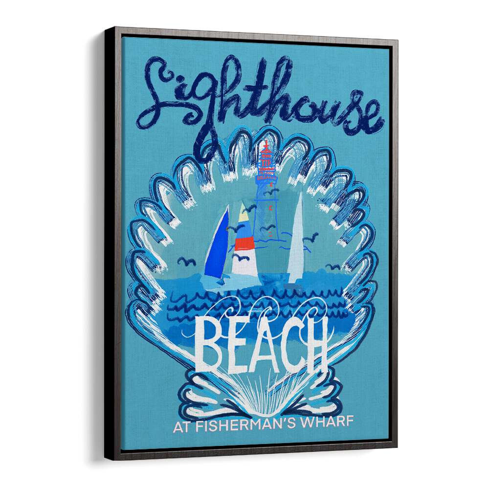 Bright and vibrant LIGHTHOUSE II, BEACH PAINTINGS showcasing coastal beauty, perfect for beach lovers' decor.