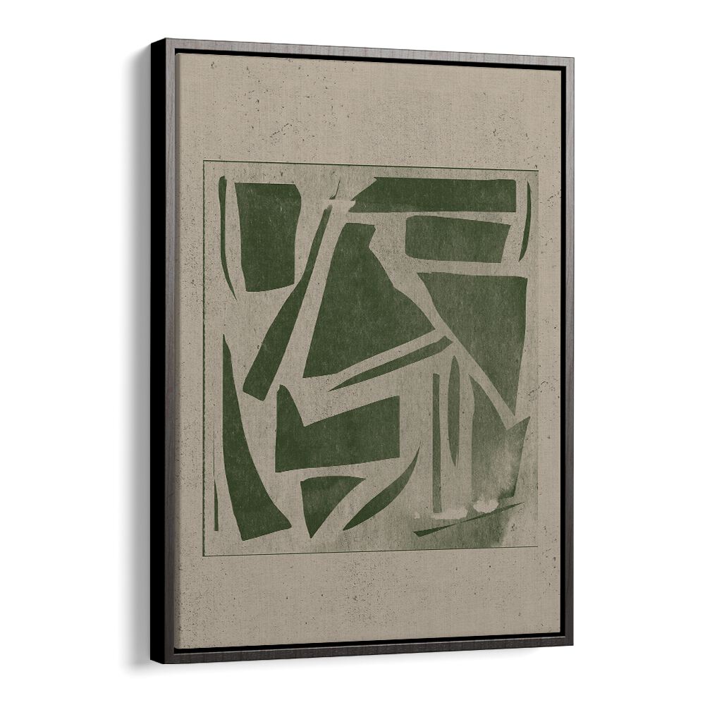 GREEN PAPER CUT NO.1 , ABSTRACT PAINTINGS