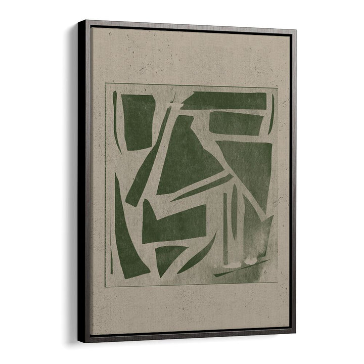GREEN PAPER CUT NO.1 , ABSTRACT PAINTINGS