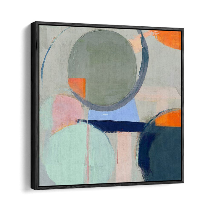 Colorful TURNAROUND, ABSTRACT PAINTINGS feature modern shapes, perfect for enhancing your space with artistic flair.