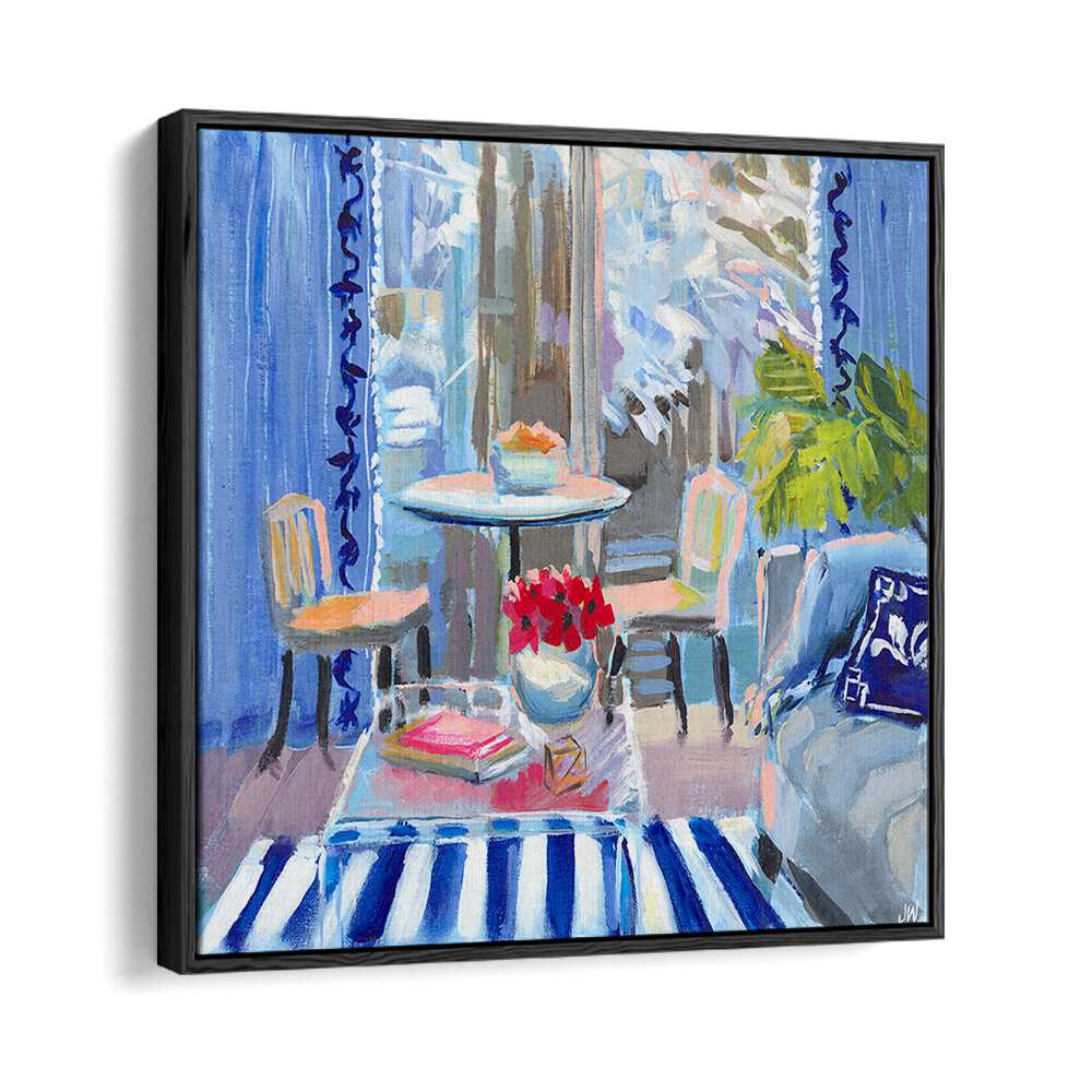 Transform your space with MOODY BLUES, BAR & CAFE ART, featuring a cozy café vibe and modern aesthetics.