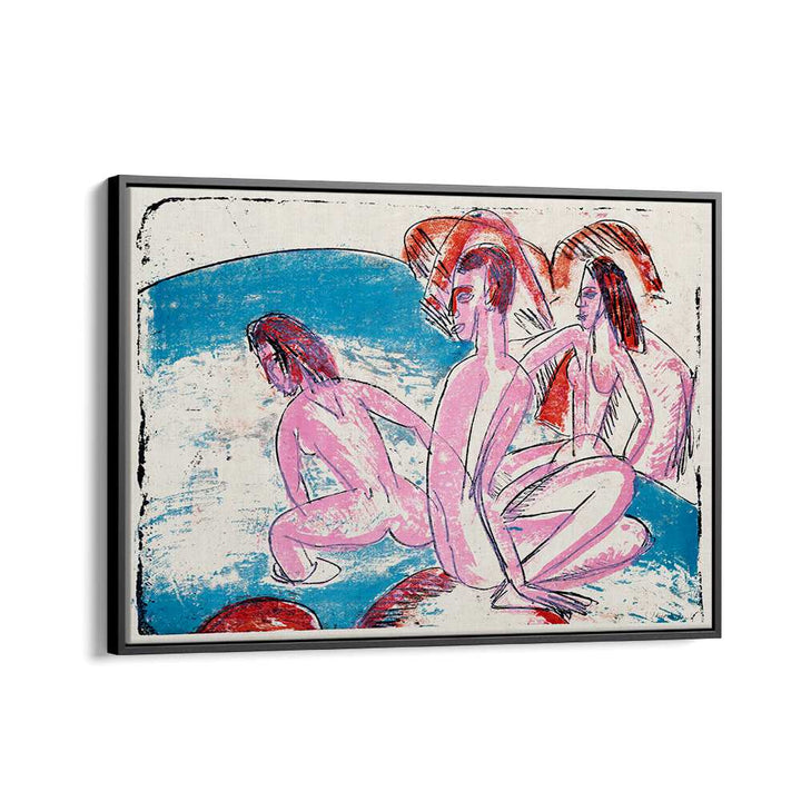 THREE BATHERS BY STONES (1913)  , VINTAGE PAINTINGS