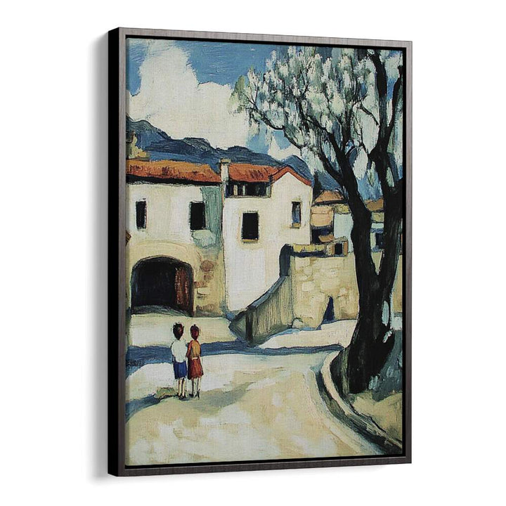 Vibrant artwork titled "Children in the Street" captures playful childhood imagination and exploration.
