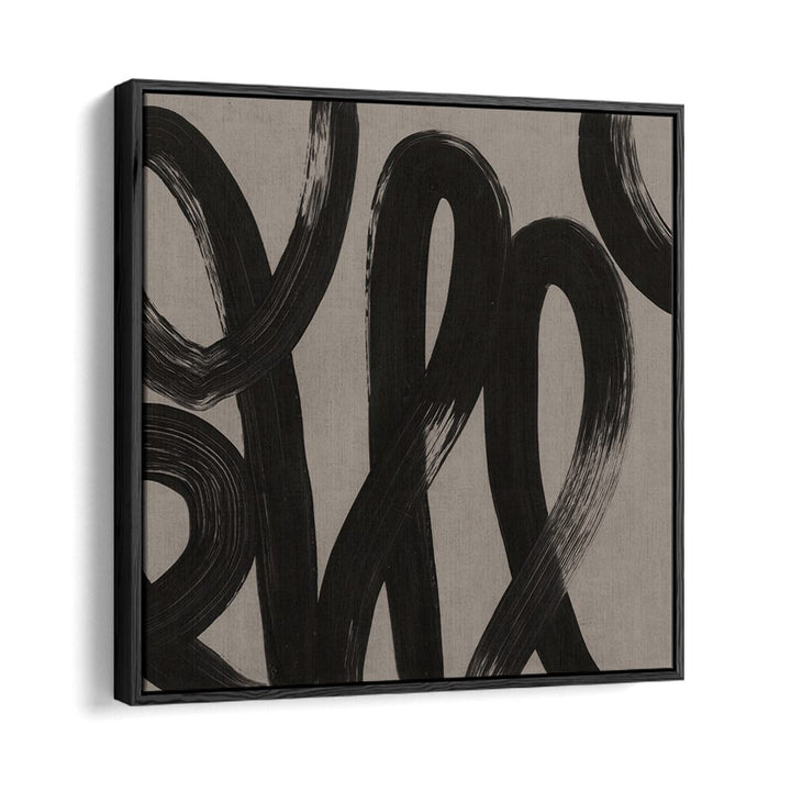 Stylish RECORDS, ABSTRACT PAINTINGS showcase bold black brush strokes, perfect for enhancing any music lover's space.