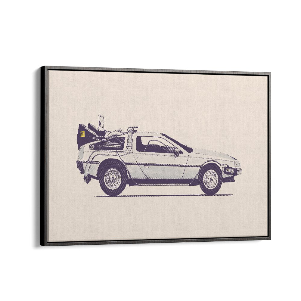 DELOREAN BY FLORENT BODART, AUTOMOTIVE ART PRINTS