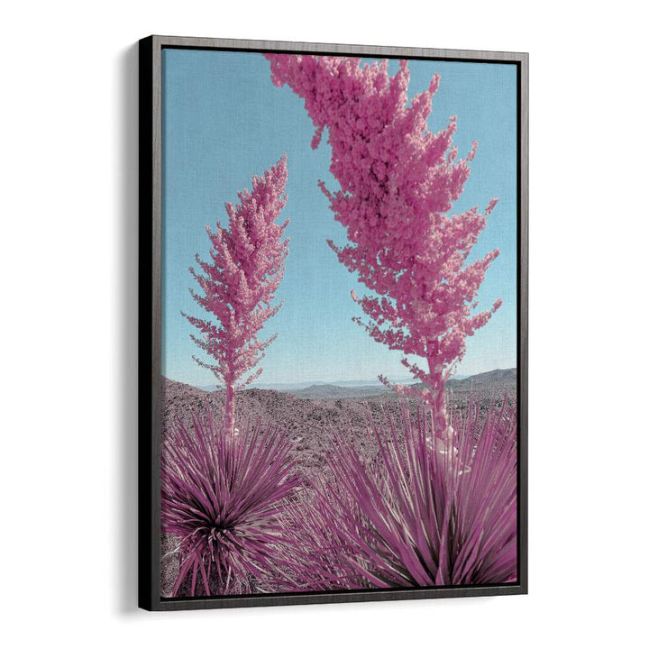 surreal painting - BLOOMING PINK YUCCAS IN THE MOJAVE DESERT by Asianmonk