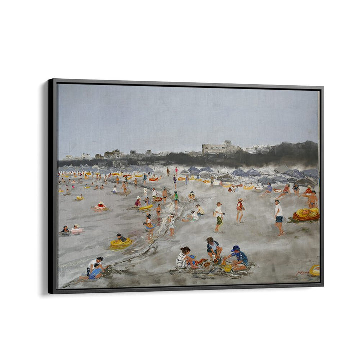 Colorful beach scene capturing joyful moments, perfect for your home decor with BEACH STORY, BEACH PAINTINGS.