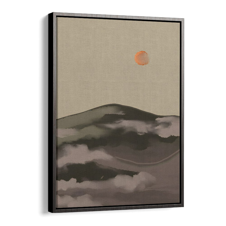 DAYS- WATERCOLOUR, LANDSCAPE PAINTINGS showcase serene hills and a warm sun, perfect for artistic inspiration.