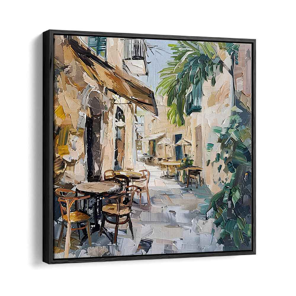 Charming outdoor cafe scene reflecting the essence of CAFE STREET MALLORCA SPAIN, inviting relaxation and enjoyment.