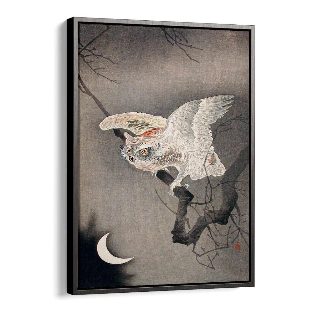 SCOPS OWL IN MOONLIGHT  , JAPANESE PAINTINGS , JAPANESE ART PRINTS