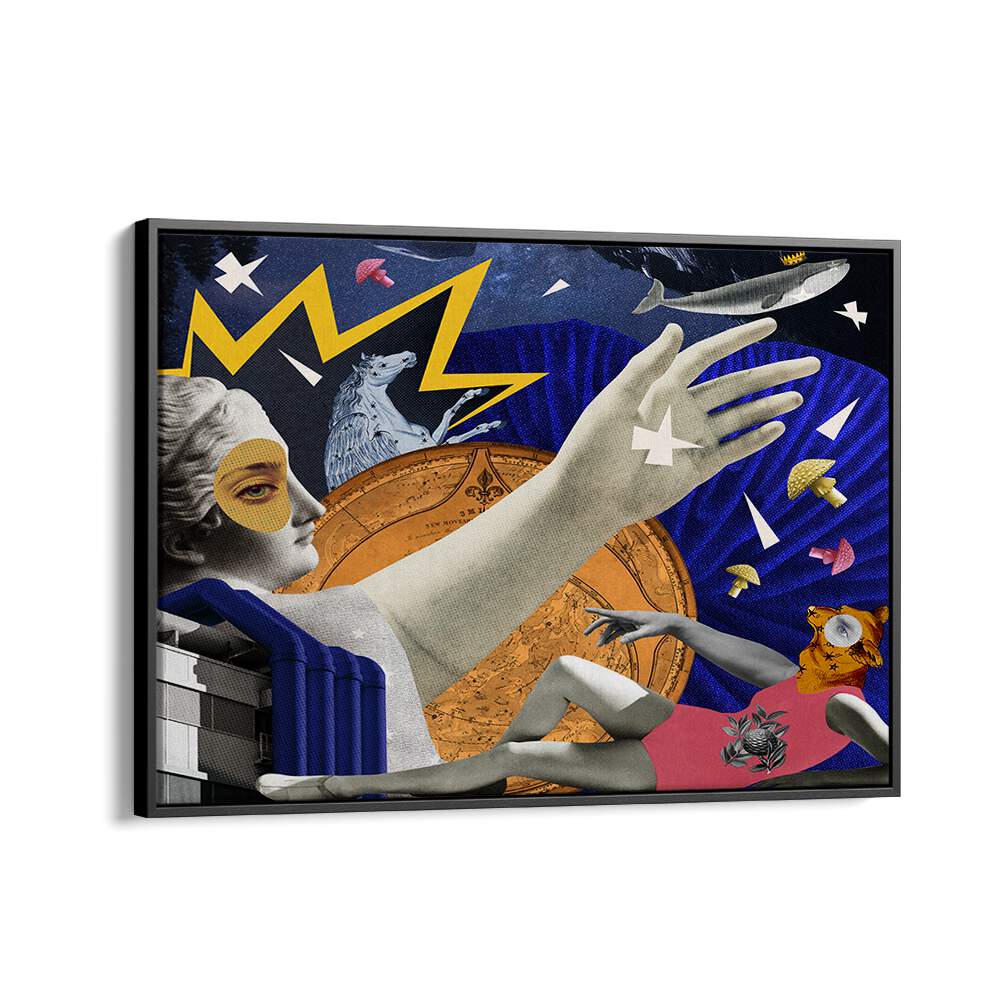 Vibrant SPACE QUEEN, SURREAL ART PRINTS blend modern aesthetics with celestial inspiration for unique decor.