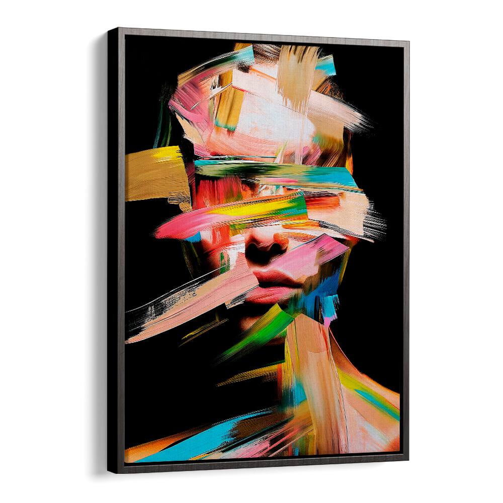 Faceless V, abstract paintings by Philippe Hugonnard, showcase vibrant colors and unique style for modern decor.