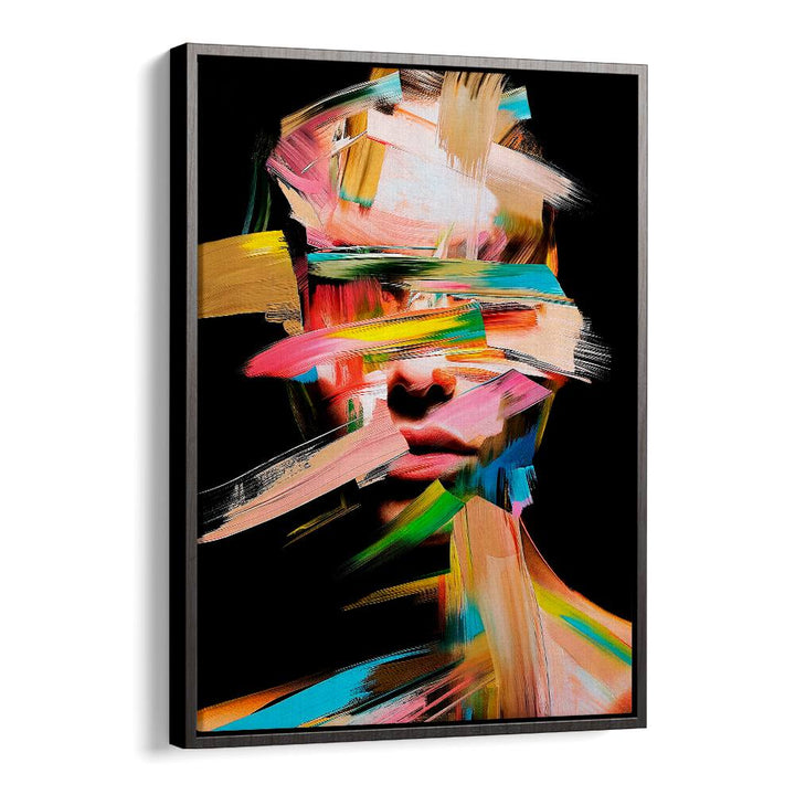 Faceless V, abstract paintings by Philippe Hugonnard, showcase vibrant colors and unique style for modern decor.