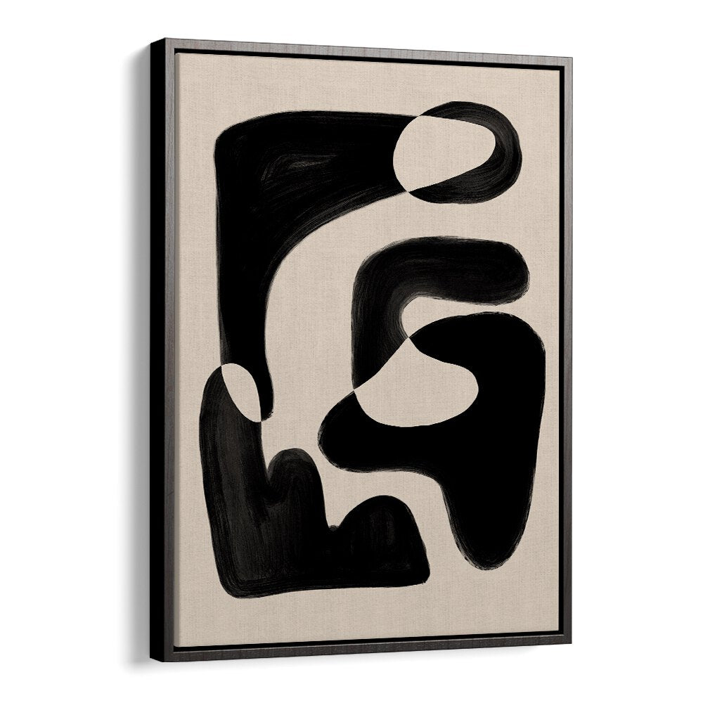 Elegant ABSTRACT BEIGE BLACK, ABSTRACT PAINTINGS featuring a striking blend of beige and black for modern decor.