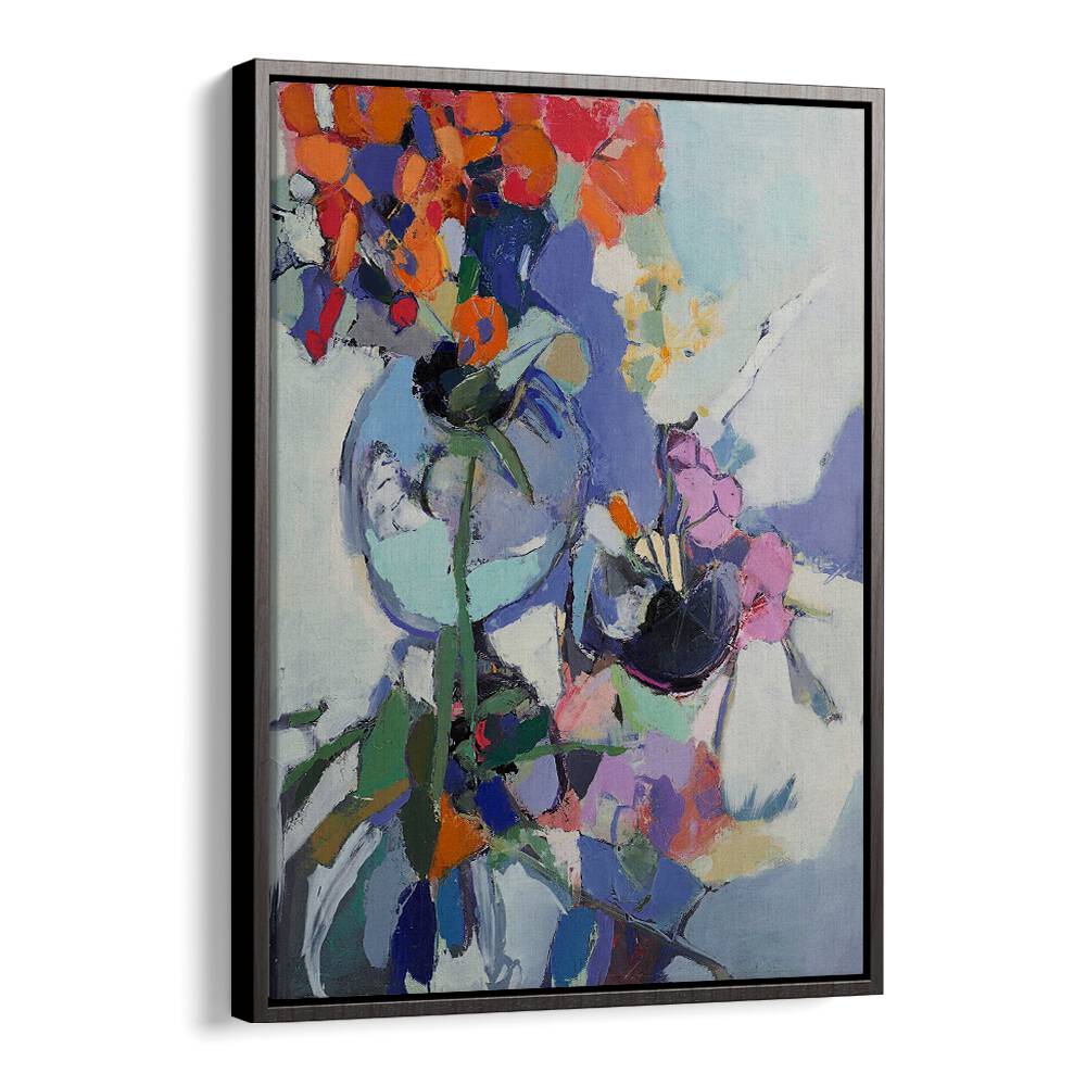 Vibrant ORANGE POPPIES, ABSTRACT PAINTINGS enhance your decor with color and life, perfect for any living space.