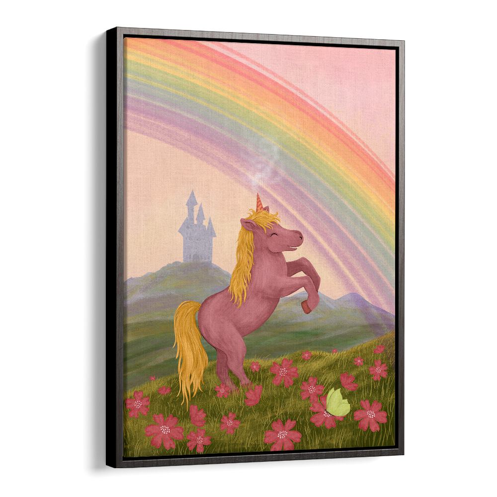 Colorful RAINBOW UNICORN, KIDS ROOM PAINTINGS add charm to children's spaces with whimsical design and vibrant hues.