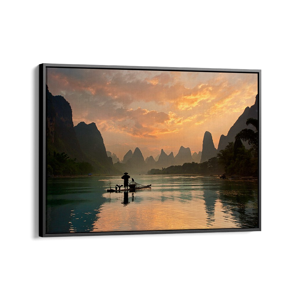 Stunning GOLDEN LI RIVER, PHOTOGRAPHY PRINTS showcasing serene landscapes and majestic mountains at sunset.