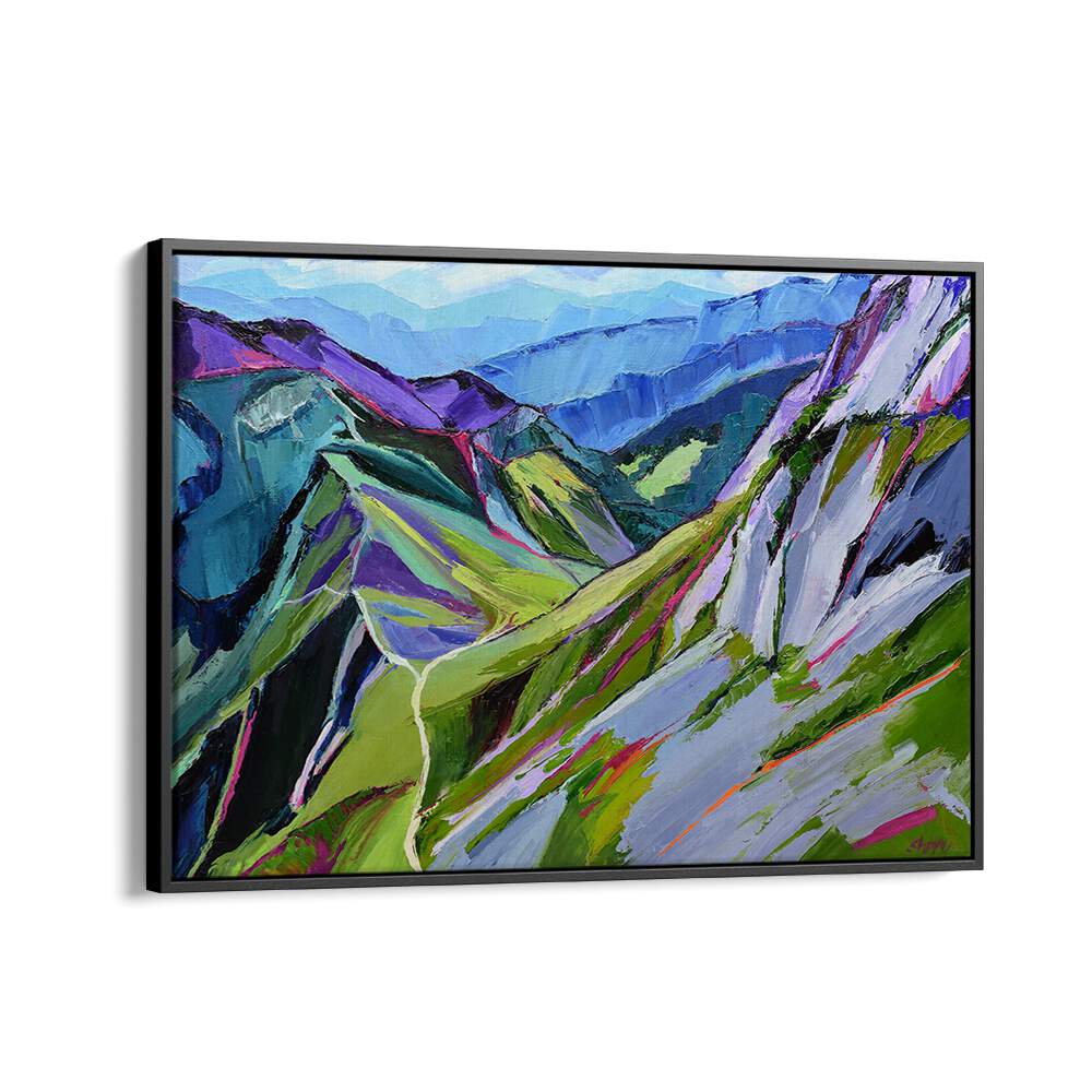 ALPINE TRAIL , LANDSCAPE PAINTINGS