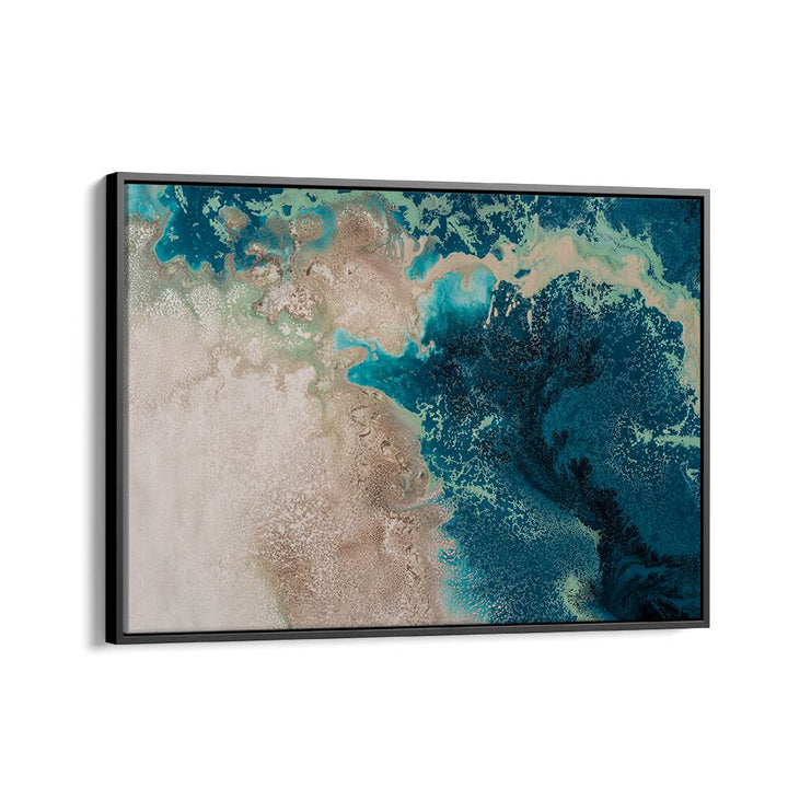 Dive into tranquility with GREAT TEAL SEAS, ABSTRACT PAINTINGS, showcasing vibrant teal hues and intricate textures.