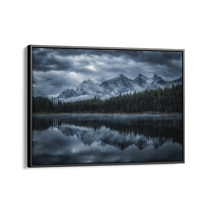 Majestic cold mountains reflected in still water, perfect for your decor with COLD MOUNTAINS, PHOTOGRAPHY PRINTS.