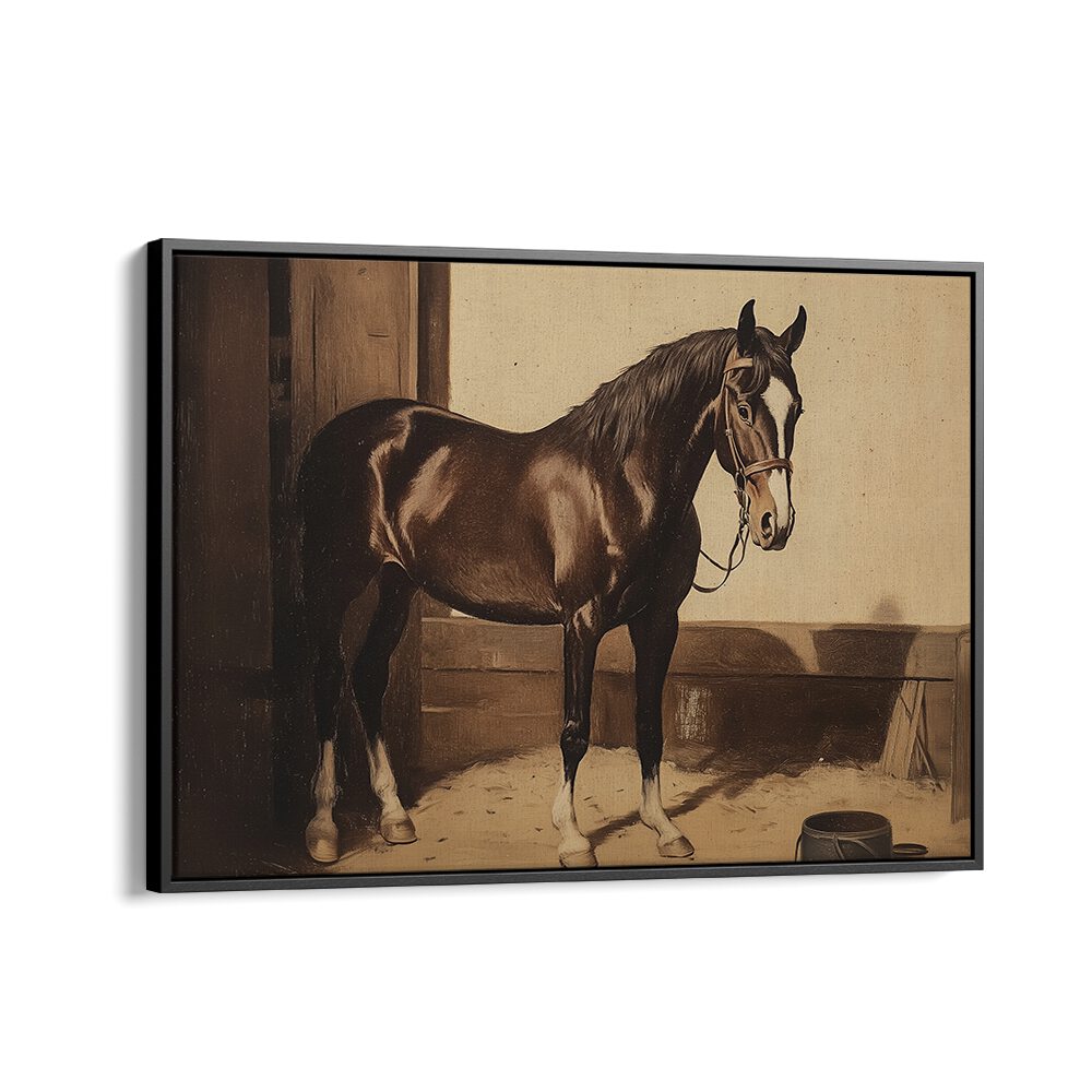 DARK BROWN HORSE, ANIMAL PAINTINGS showcase elegance and strength in stunning detail, perfect for collectors.
