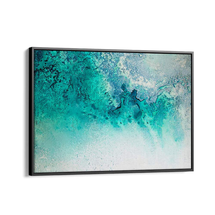 Vibrant turquoise hues in TURQUOISE WHISPERING, ABSTRACT PAINTINGS add elegance and tranquility to any space.