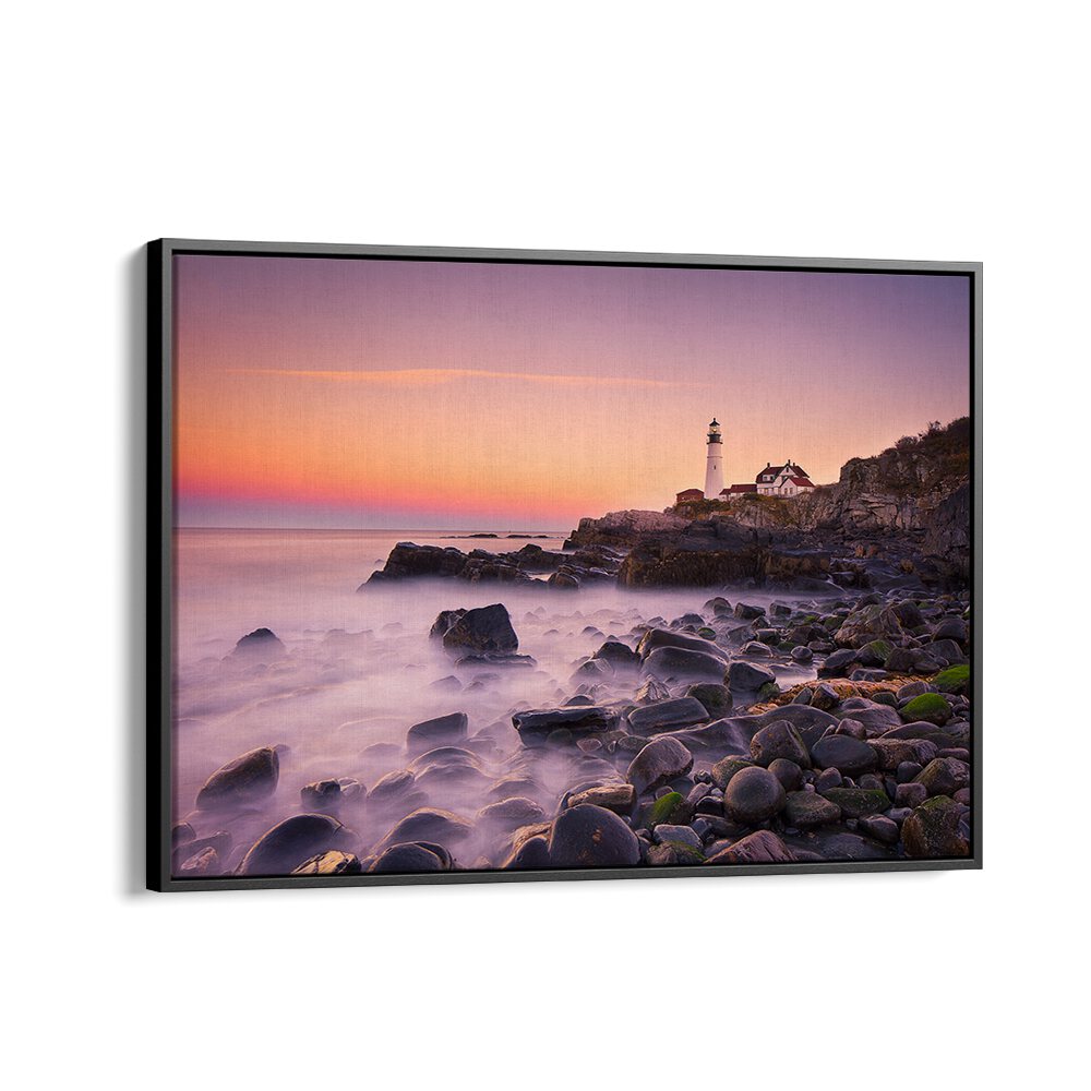 Stunning PORTLAND HEADLIGHT, PHOTOGRAPHY PRINTS showcasing the iconic lighthouse and rugged coastline at sunset.