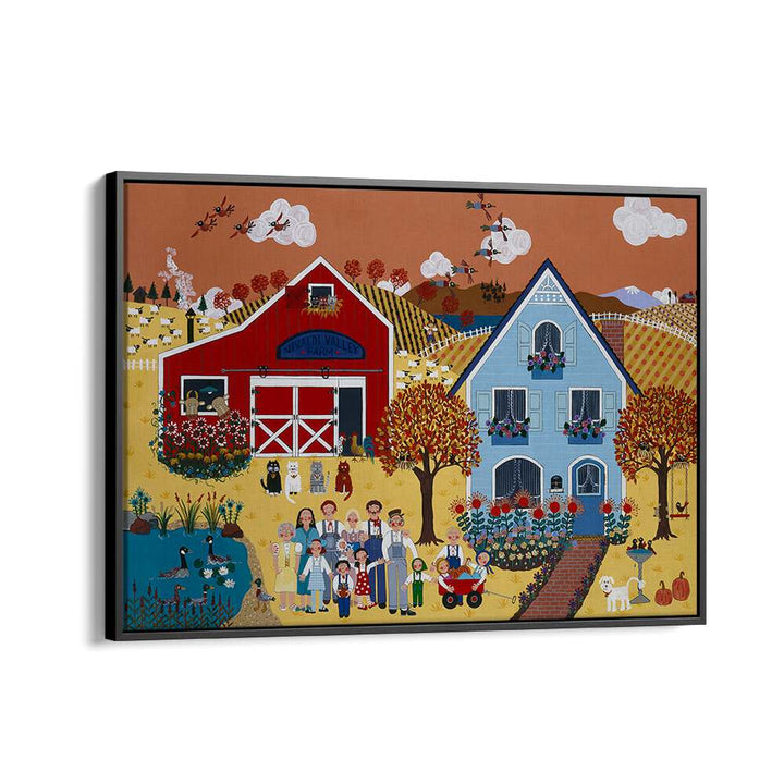 Vibrant FALL, KIDS ROOM PAINTINGS featuring a charming autumn farm scene, perfect for your child's creative space.