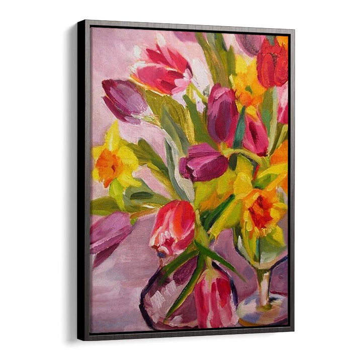 SPRING FLOWERS I , FLORAL FLOWER PAINTINGS