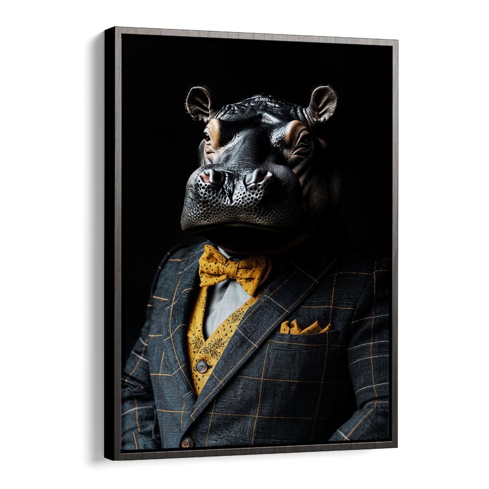 WILD SUITS - HIPPOPOTAMUS , ANIMAL PAINTINGS