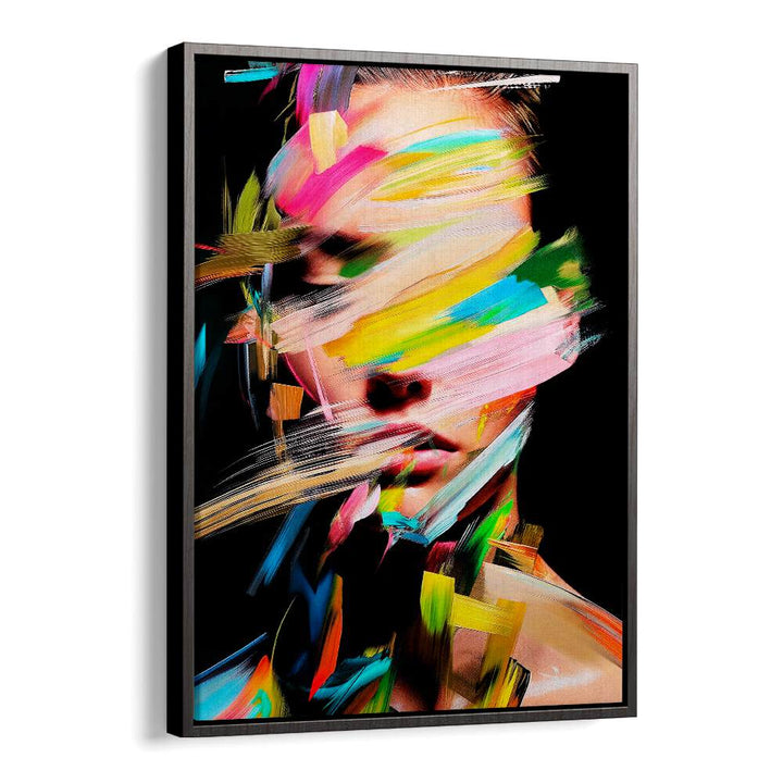 Colorful strokes blend seamlessly in FACELESS I, ABSTRACT PAINTINGS by Philippe HUGONNARD, redefining artistic boundaries.
