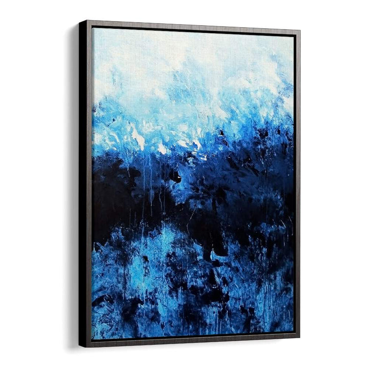 Vibrant blue hues in ABSTRACT DESIGN XIX, ABSTRACT PAINTINGS enhance any modern space with artistic elegance.