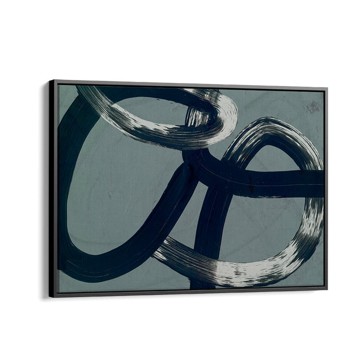 Bold lines intertwine in the UNDER OVER, ABSTRACT PAINTINGS, perfect for enhancing modern decor.