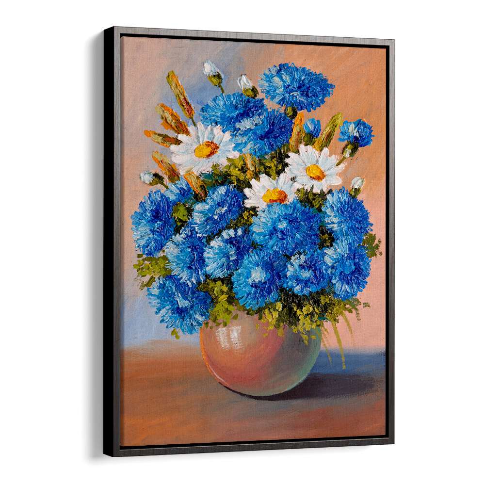 BLUE AND WHITE PETALS, VINTAGE EUROPEAN PAINTINGS