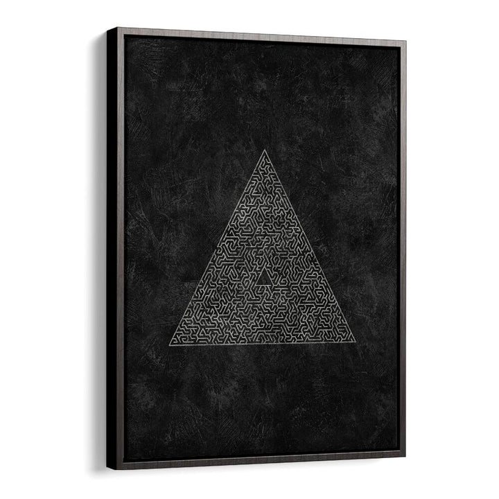 Pyramid Maze Escape, geometric art prints featuring intricate patterns and modern design, perfect for contemporary decor.
