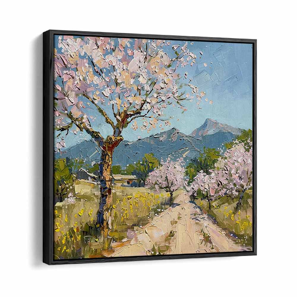 Experience spring's tranquility with CHERRY BLOSSOMS III, featuring stunning cherry blossom petals in vibrant colors.