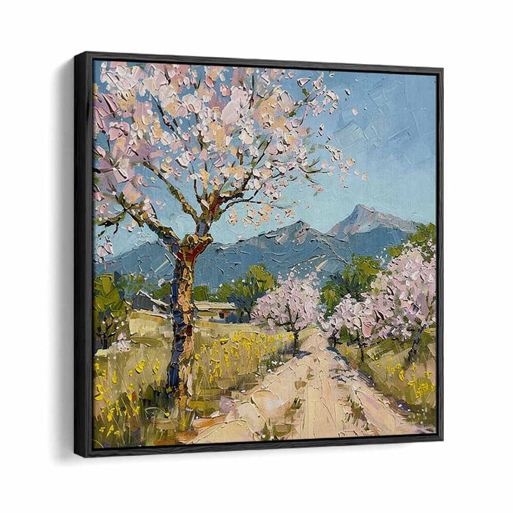 Experience spring's tranquility with CHERRY BLOSSOMS III, featuring stunning cherry blossom petals in vibrant colors.