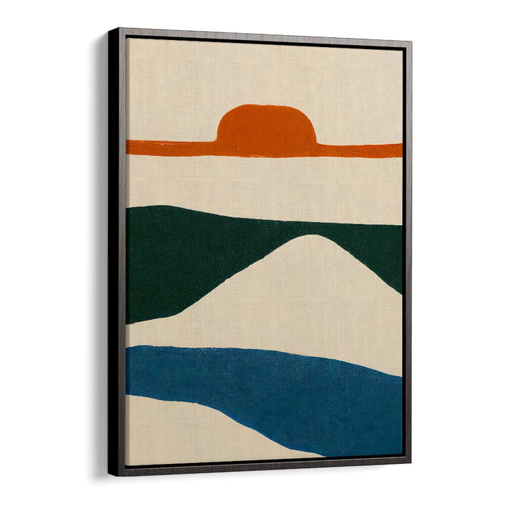 PUESTA DEL SOL , ABSTRACT PAINTINGS with vibrant earth tones and minimalist shapes enhancing modern interiors by Blackfloater.