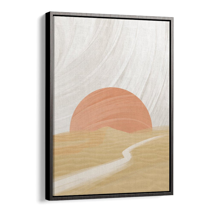 Elegant SARAH, LANDSCAPE PAINTINGS featuring a serene design with soft colors and a calming sunset. Perfect for any space.