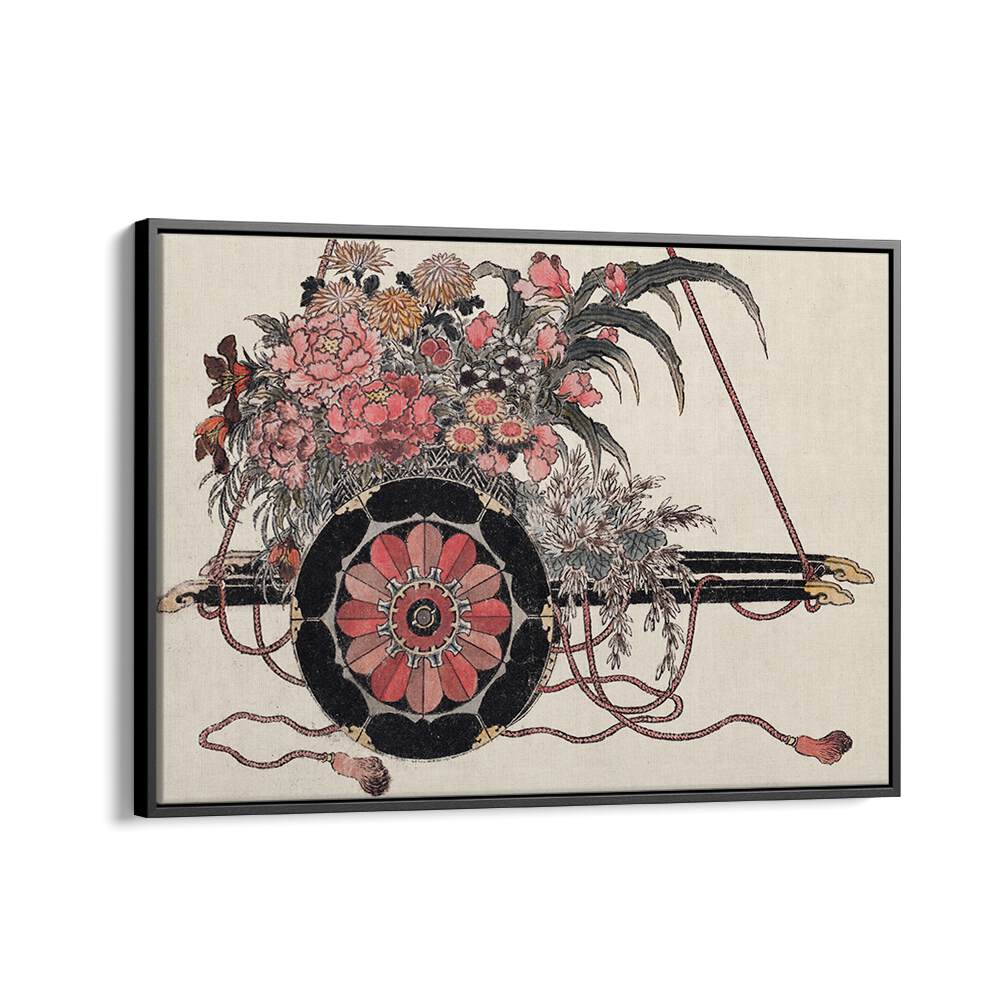 FLOWER CART FROM ALBUM OF SKETCHES (1814) VINTAGE JAPANESE WOODBLOCK PRINTS BY KATSUSHIKA HOKUSAI, JAPANESE PAINTINGS