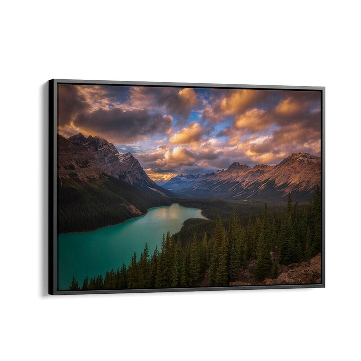 Breathtaking PEYTO LAKE AT DUSK, PHOTOGRAPHY PRINTS showcasing serene Canadian wilderness landscapes. Perfect for your space.