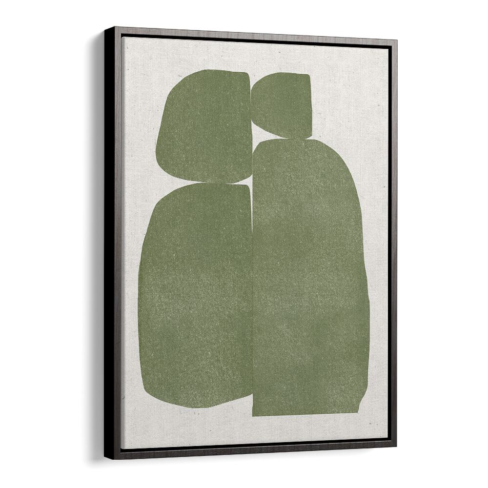 GREEN STONES COMPOSITION , ABSTRACT PAINTINGS
