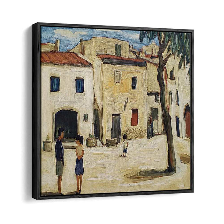 Stunning decor piece VILLAGE IN MALLORCA captures the charm and essence of Mediterranean village life.