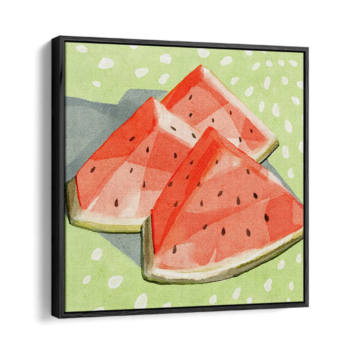 Brightly colored WATERMELON II KITCHEN POSTERS showcase fresh watermelon slices, perfect for enhancing your kitchen decor.