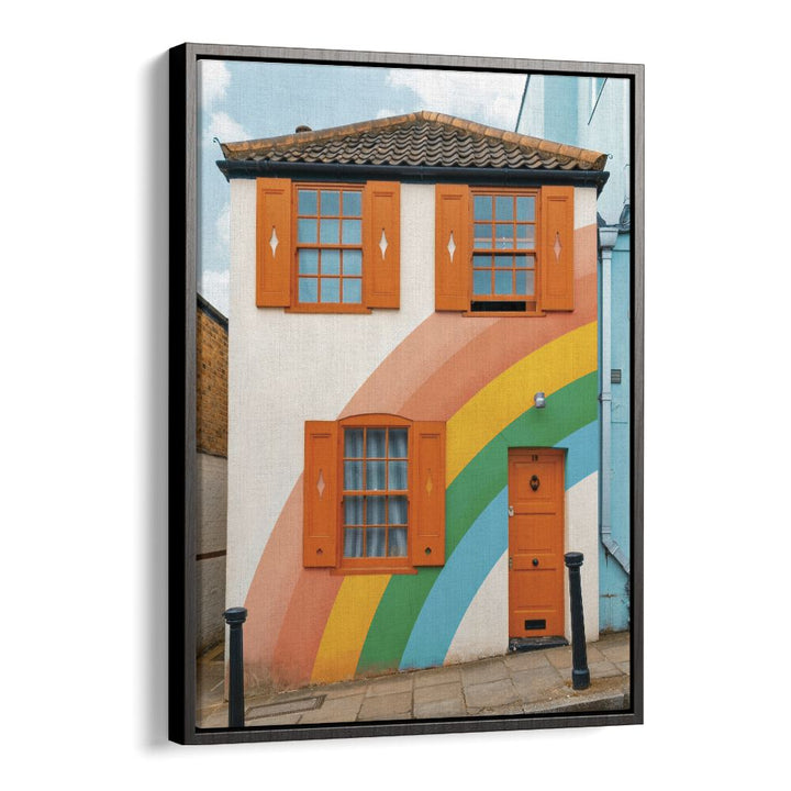 FUNKY RAINBOW HOUSE BY GABOR ESTEFAN, STREET PHOTOGRAPHY ART PRINTS