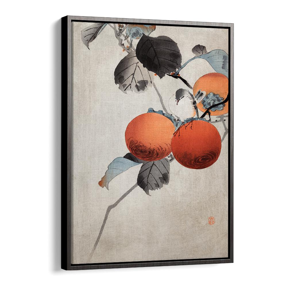 NUTHATCHER ATOP PERSIMMONS (CA. 1910)  , JAPANESE PAINTINGS , JAPANESE ART PRINTS