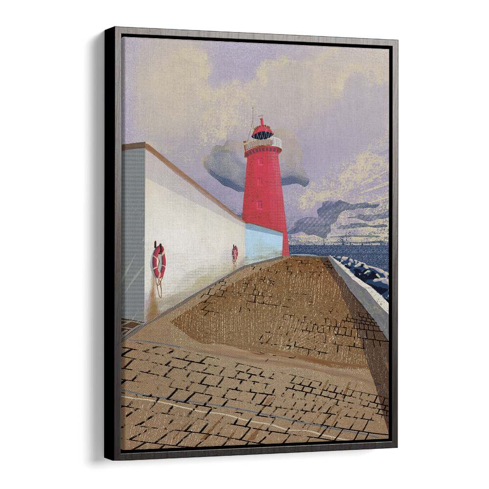 Vibrant POOLBEG LIGHTHOUSE, BEACH PAINTINGS capturing the scenic beauty of the iconic landmark by the sea.