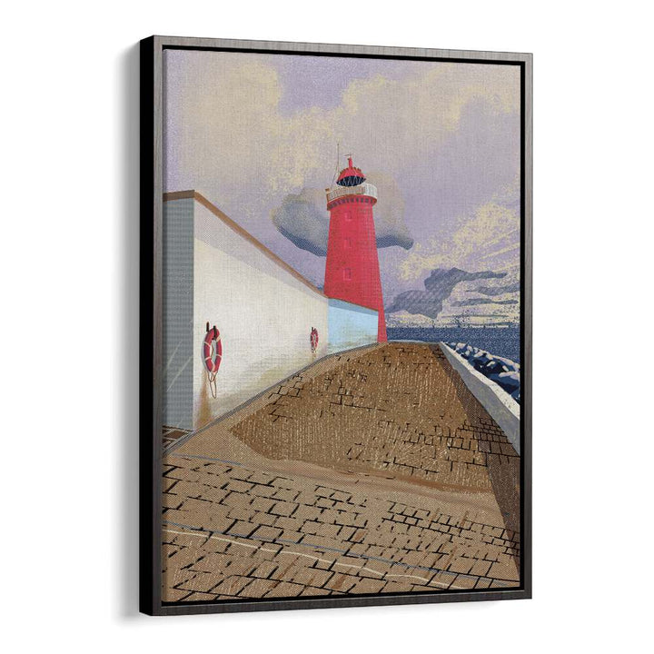 Vibrant POOLBEG LIGHTHOUSE, BEACH PAINTINGS capturing the scenic beauty of the iconic landmark by the sea.